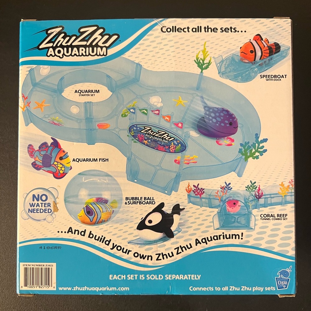 Zhu Zhu Aquarium by Cepia Submarine Set w/ Blue Fish, No Water Needed, Ages 4+ - Picture 2 of 6